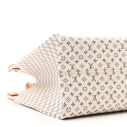 Louis Vuitton Monogram Damier Calfskin Romance Onthego PM Azure Blue Sand 7 of 8