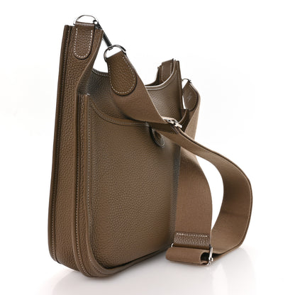 Hermes Taurillon Clemence Evelyne III PM Etoupe 3 of 10