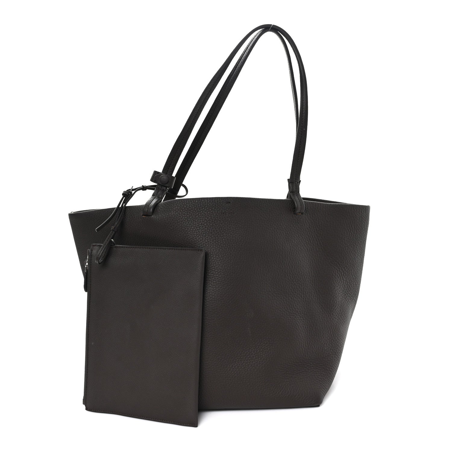 The Row Grained Calfskin Park Tote Three Acajou Deep Brown 3 of 10