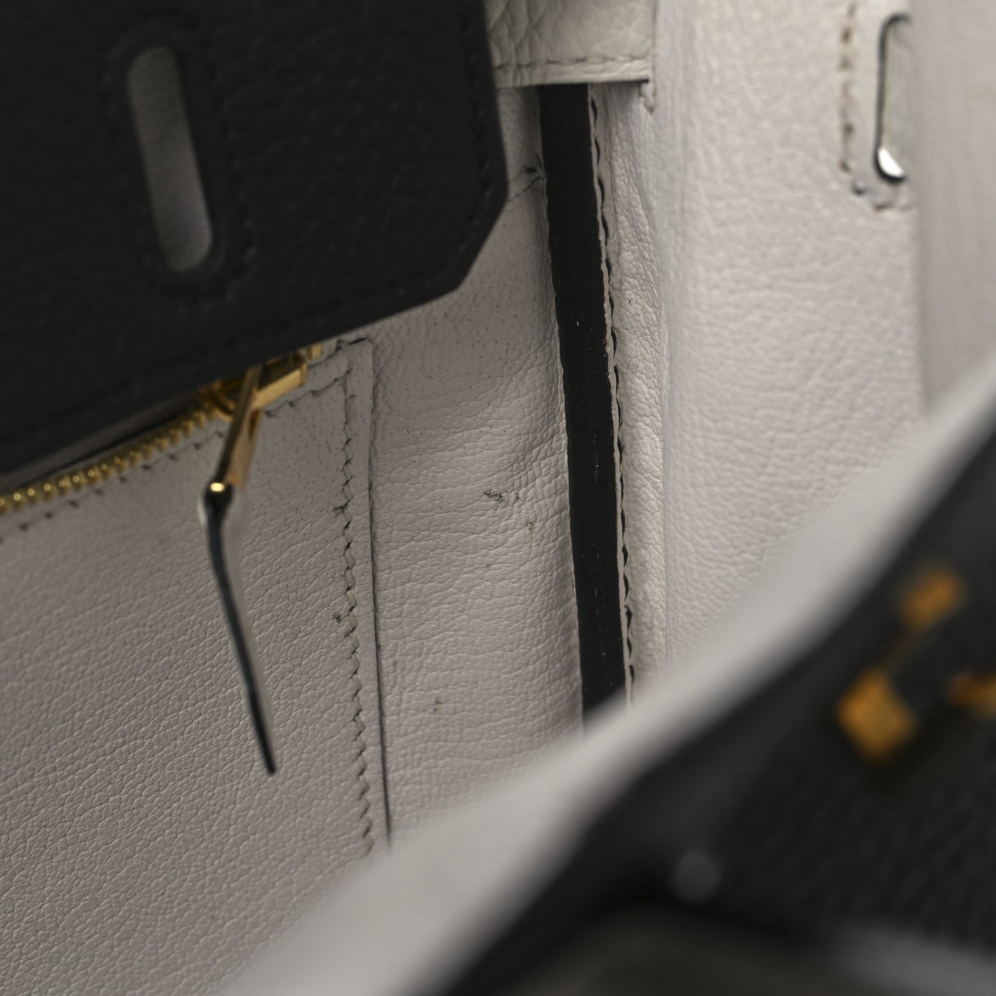 Togo Horseshoe Birkin 25 Black Craie