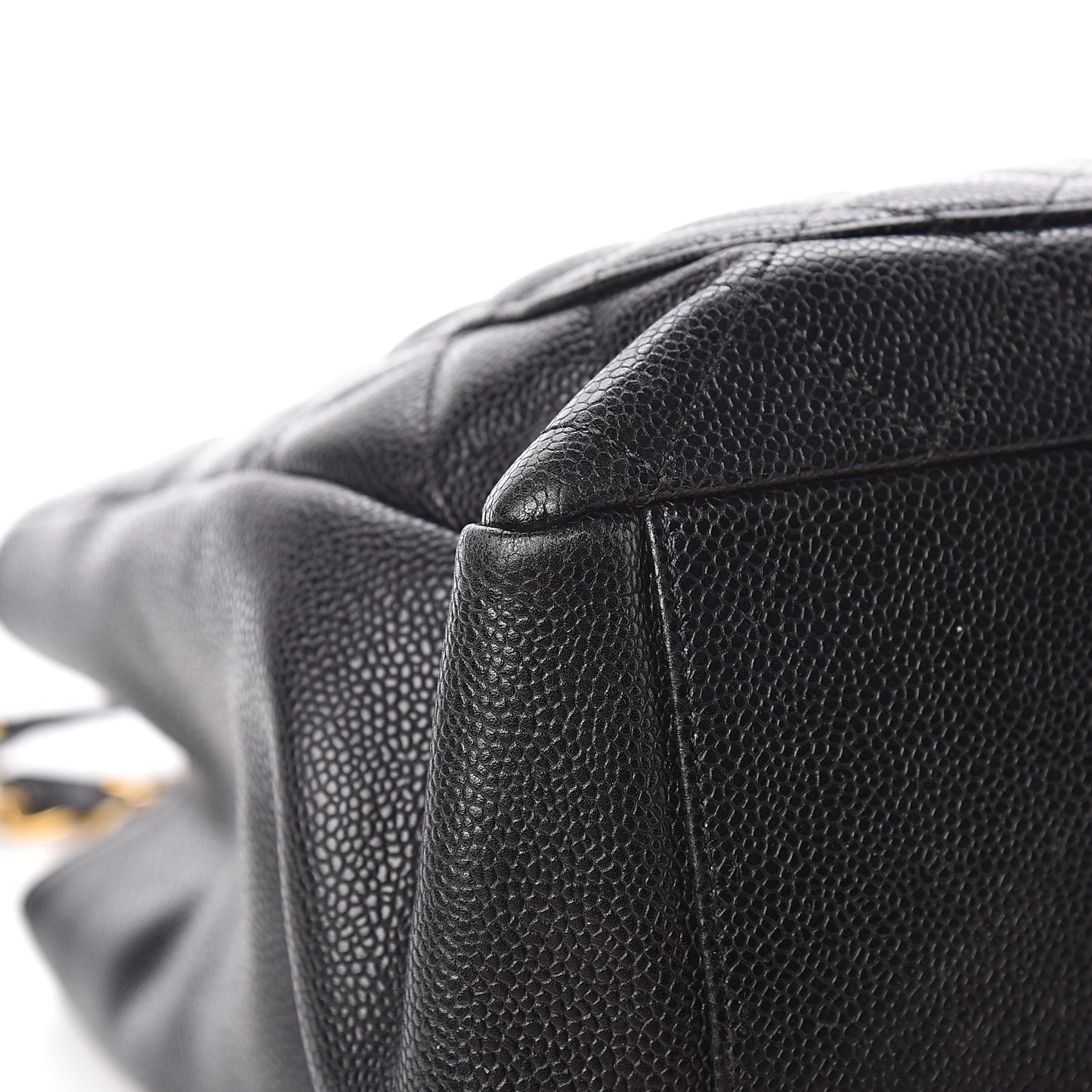 Caviar Quilted Grand Shopping Tote GST Black