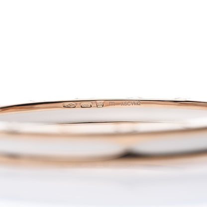 Bulgari 18K Rose Gold White Ceramic B.Zero1 Bangle Bracelet M 4 of 5