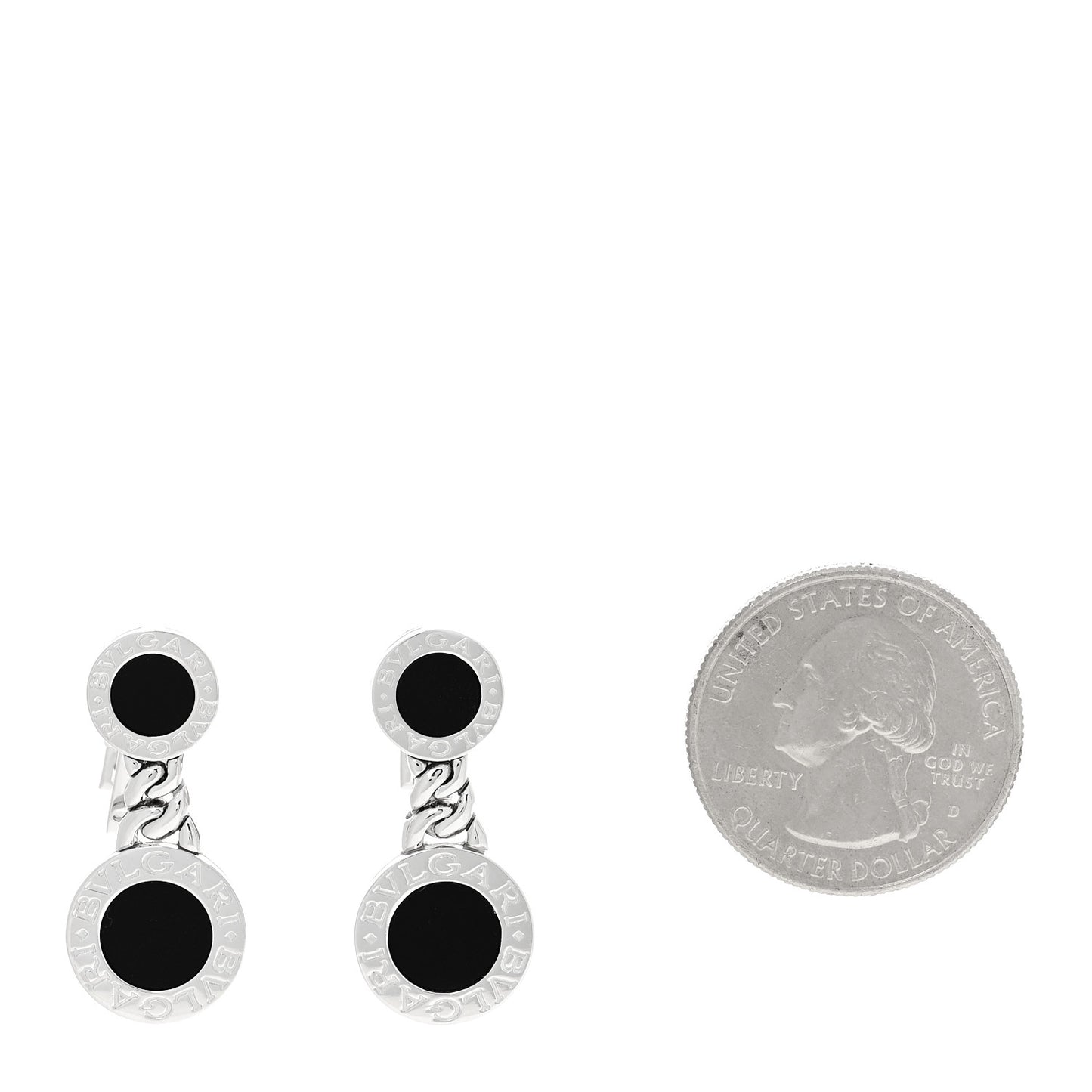 18K White Gold Black Onyx BVLGARI BVLGARI Drop Earrings