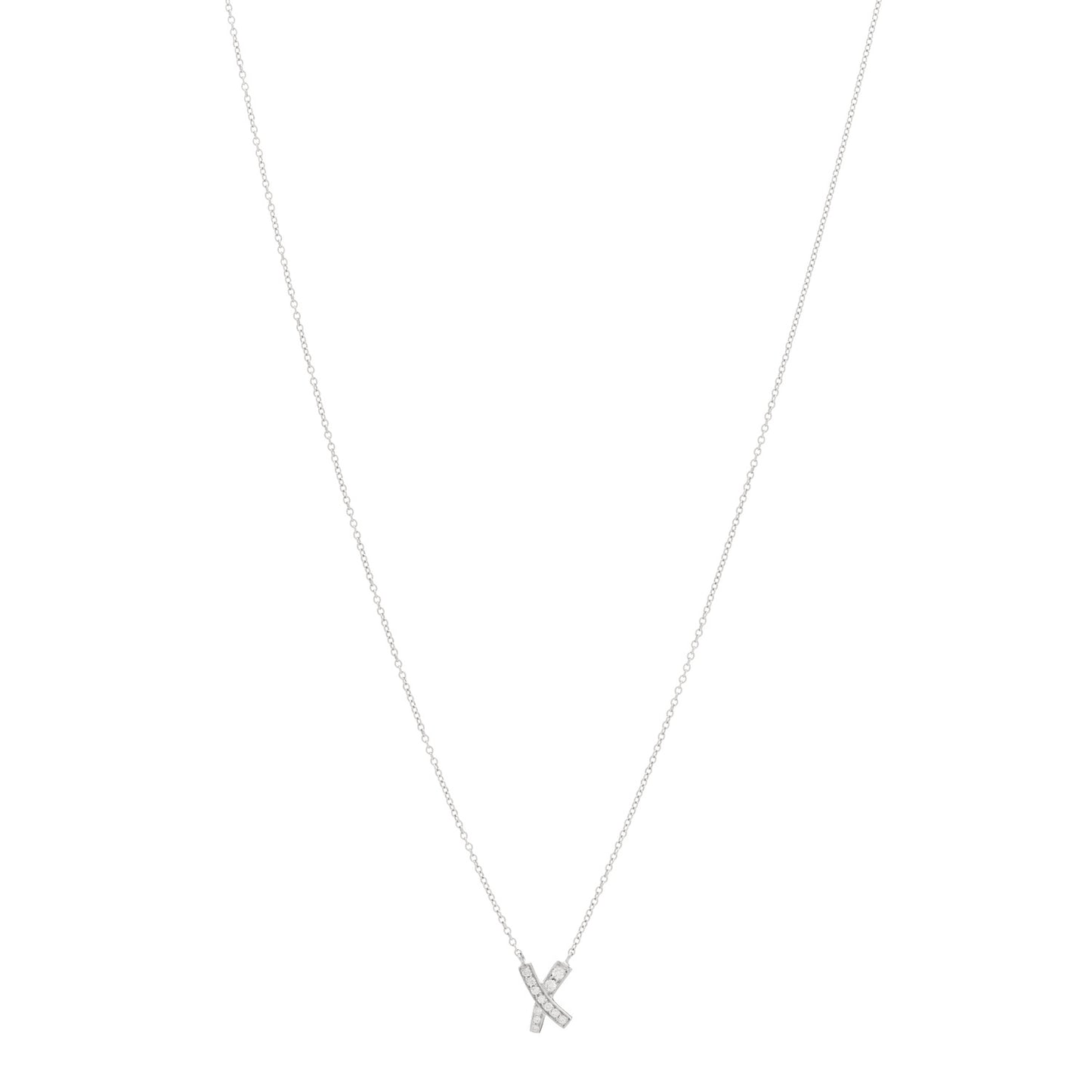 Platinum Diamond Paloma Picasso Graffiti X Pendant Necklace