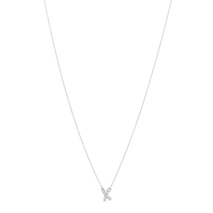 Tiffany Platinum Diamond Paloma Picasso Graffiti X Pendant Necklace 1 of 4