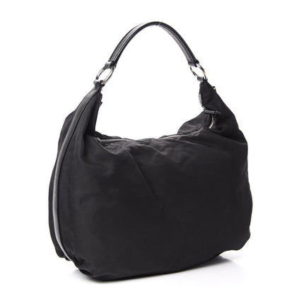 Prada Tessuto Nylon Saffiano Hobo Black 3 of 13