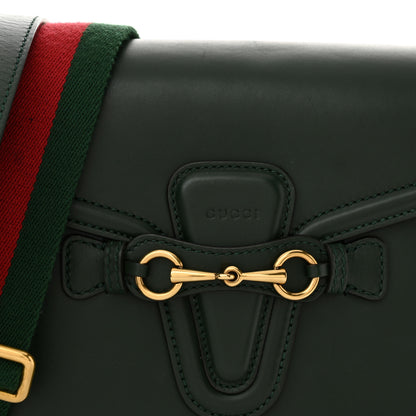 Gucci Calfskin Medium Lady Web Shoulder Bag Green 8 of 14