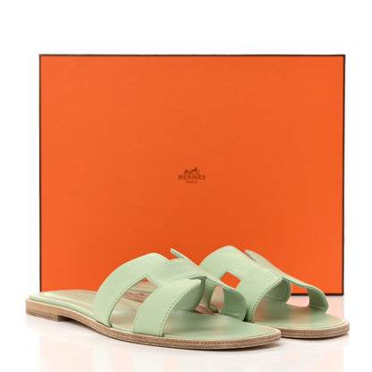 Hermes Epsom Oran Sandals 39 Vert Jade 10 of 10