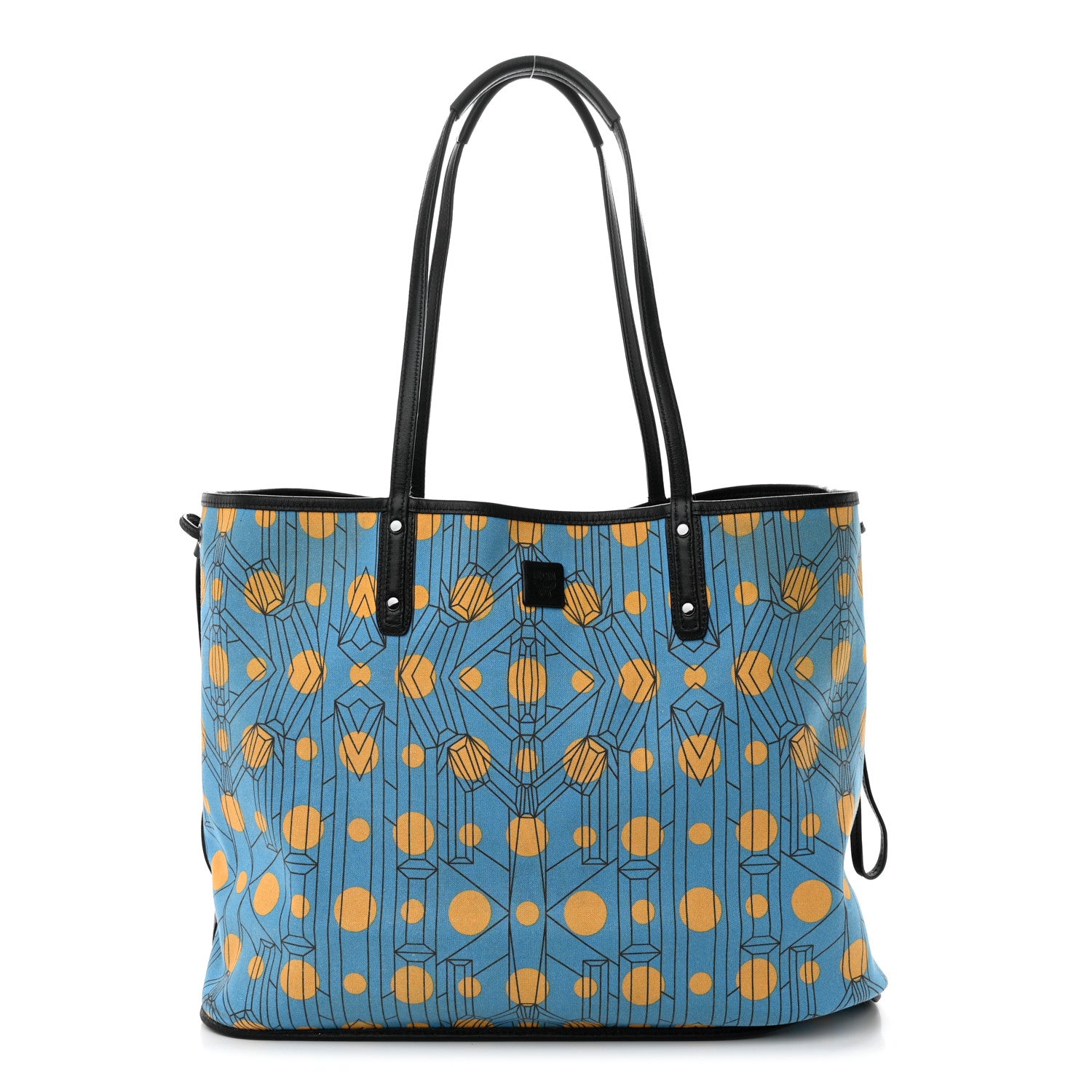 MCM Visetos Large Reversible Shopper Tote Black 4 of 19