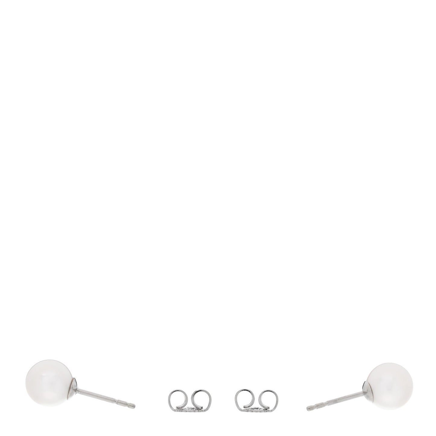 18K White Gold Akoya Cultured Pearl 7-7.5mm Earrings