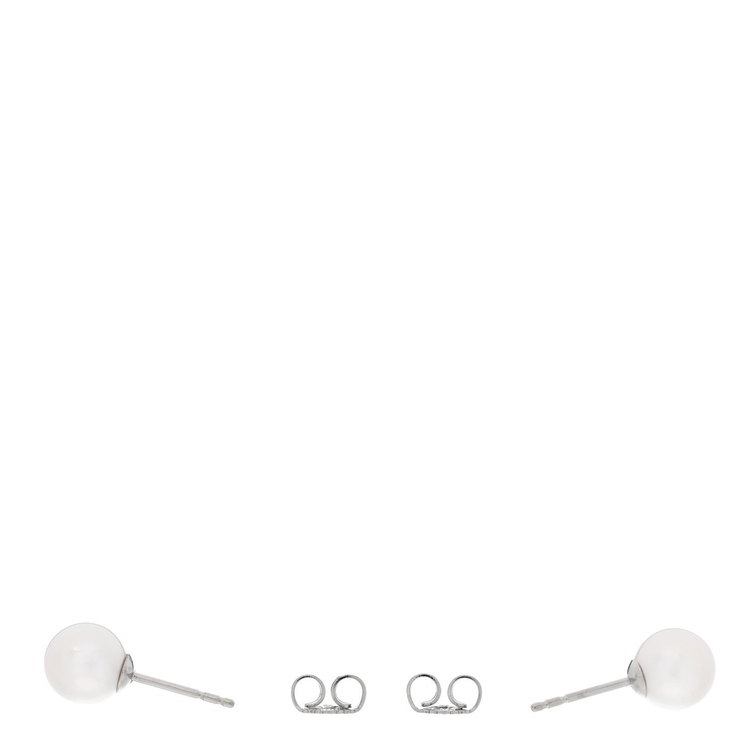 Mikimoto 18K White Gold Akoya Cultured Pearl 7-7.5mm Earrings 3 of 5