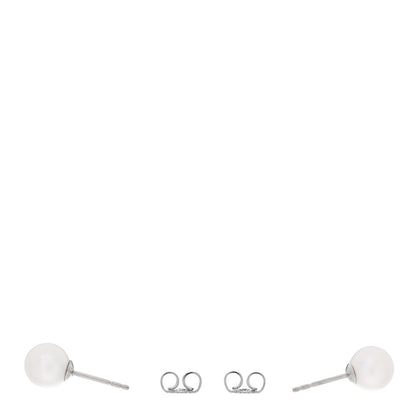 Mikimoto 18K White Gold Akoya Cultured Pearl 7-7.5mm Earrings 3 of 5