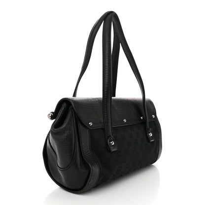 Gucci Monogram Bamboo Bullet Bag Black 3 of 14