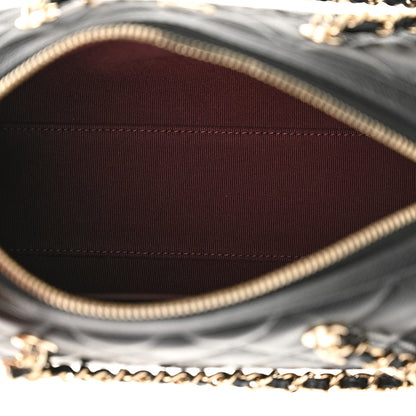Chanel Caviar Quilted Barrel Clutch With Chain Black 5 of 11