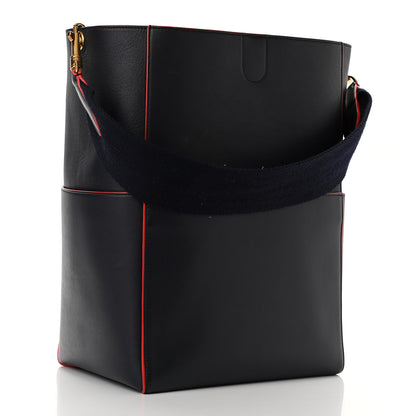 Celine Supersoft Calfskin Sangle Bucket Bag Navy 2 of 11