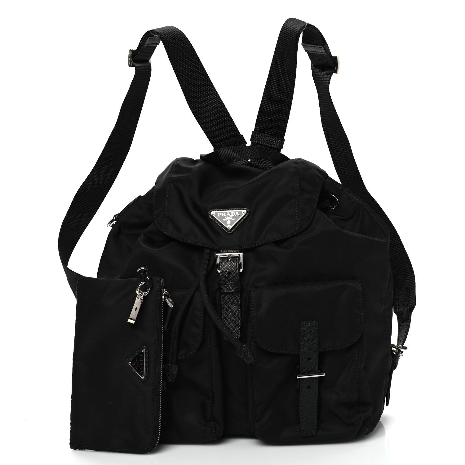 Prada Re-Nylon Saffiano Medium Backpack Black 3 of 10