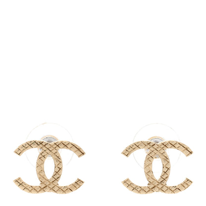 Chanel Quilted CC Earrings Gold 1 of 5