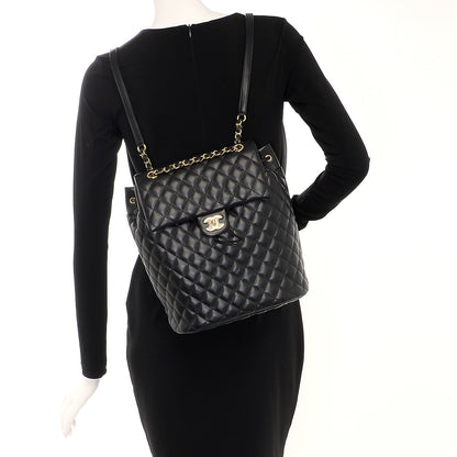 Chanel Lambskin Quilted Large Urban Spirit Backpack Black 2 of 8