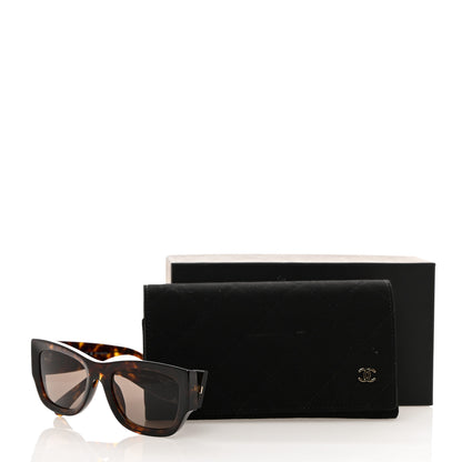 Chanel Acetate Rectangle Sunglasses 5507-A Tortoise 8 of 8
