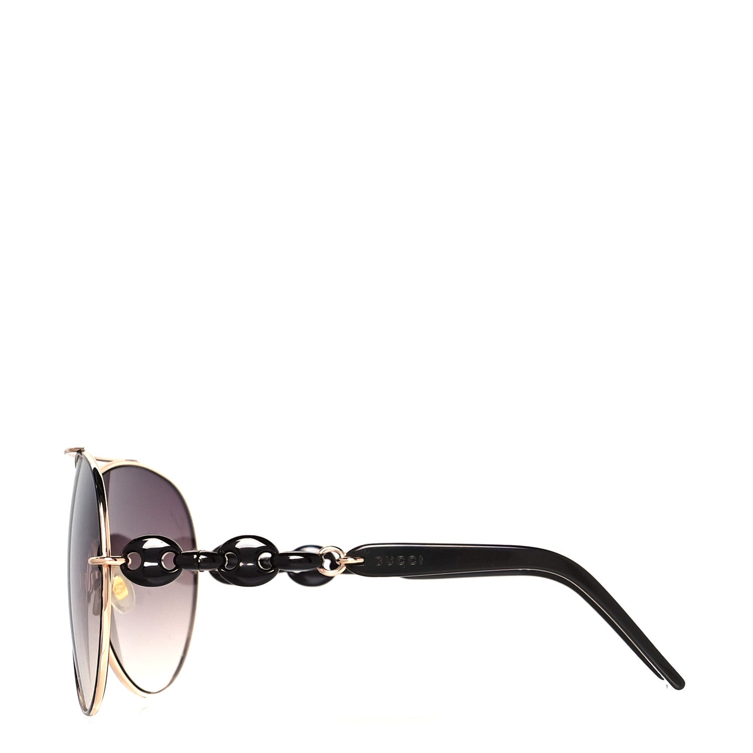 Gucci Marina Chain Aviator Sunglasses GG 4225/S Gold Black 3 of 6