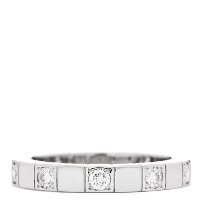 Cartier 18K White Gold Diamond Lanieres Half Eternity Band Ring 50 5.25 3 of 4
