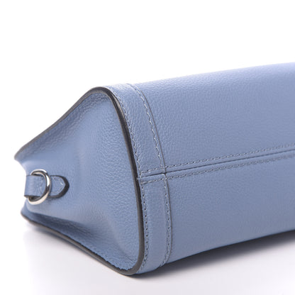 Alexander McQueen Pebbled Calfskin Mini Padlock Tote Light Blue 8 of 10