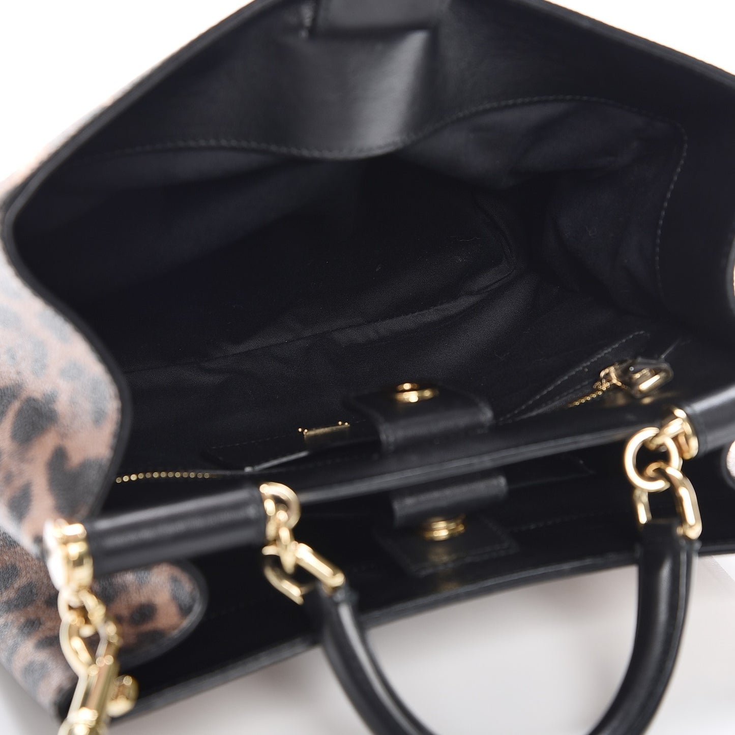 Dauphine Leopard Print Medium Miss Sicily Shopper Tote Naturale
