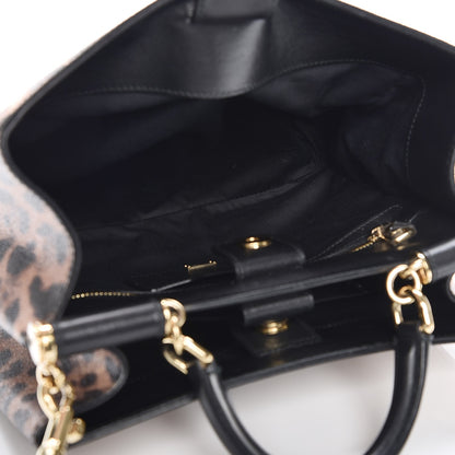 Dolce & Gabbana Dauphine Leopard Print Medium Miss Sicily Shopper Tote Naturale 6 of 8