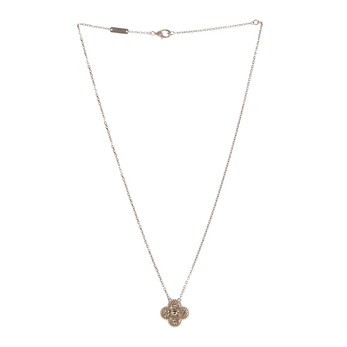 18K Yellow Gold Vintage Alhambra Pendant Necklace