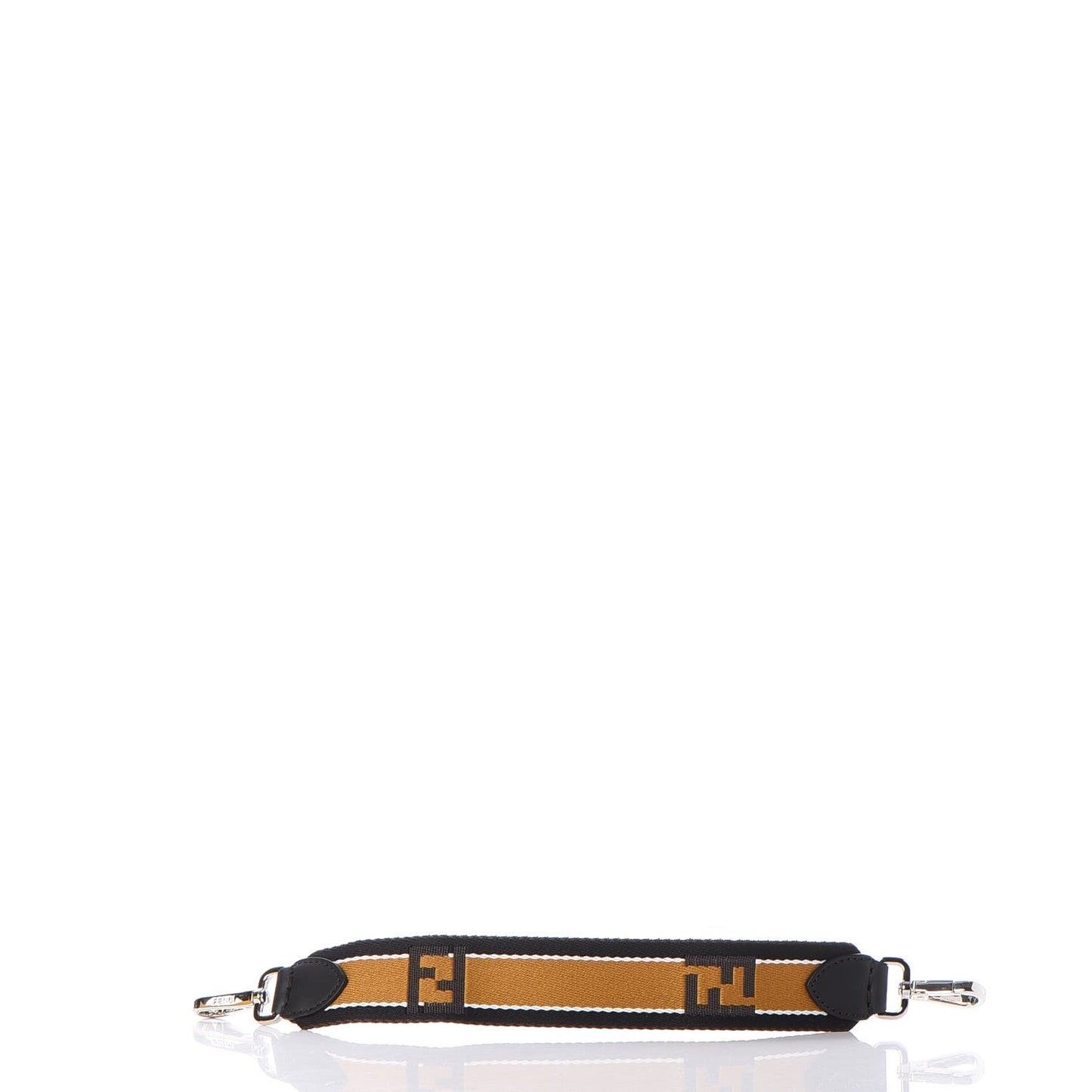 Ribbon Vitello Century FF Striped Mini Strap You Black Tobacco