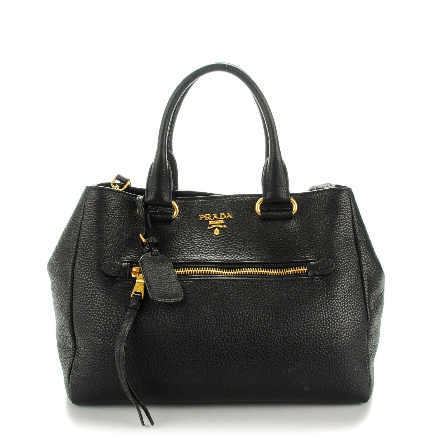 Prada Vitello Daino Tote Nero Black 1 of 8
