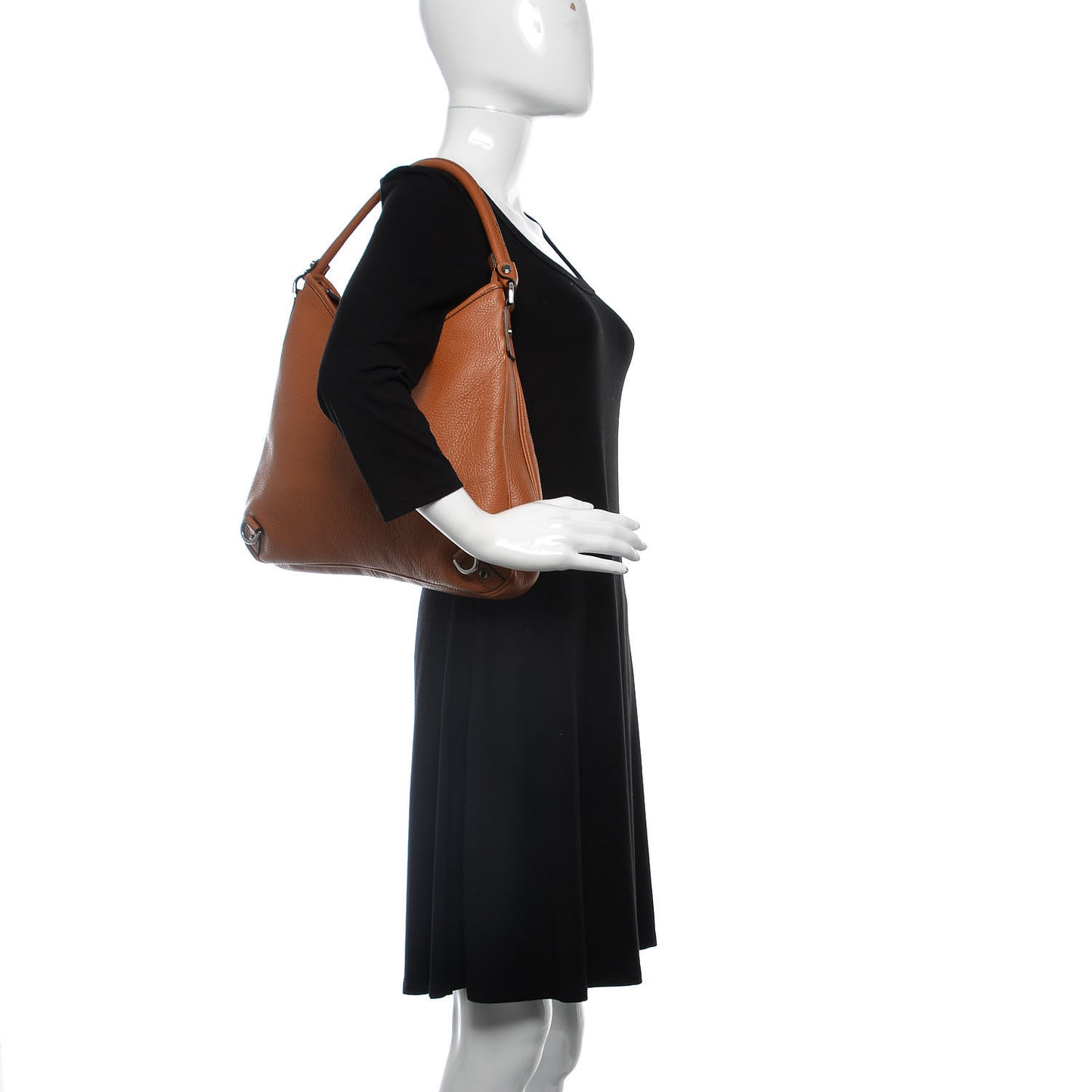 Calfskin Abbey D Ring Hobo Brown
