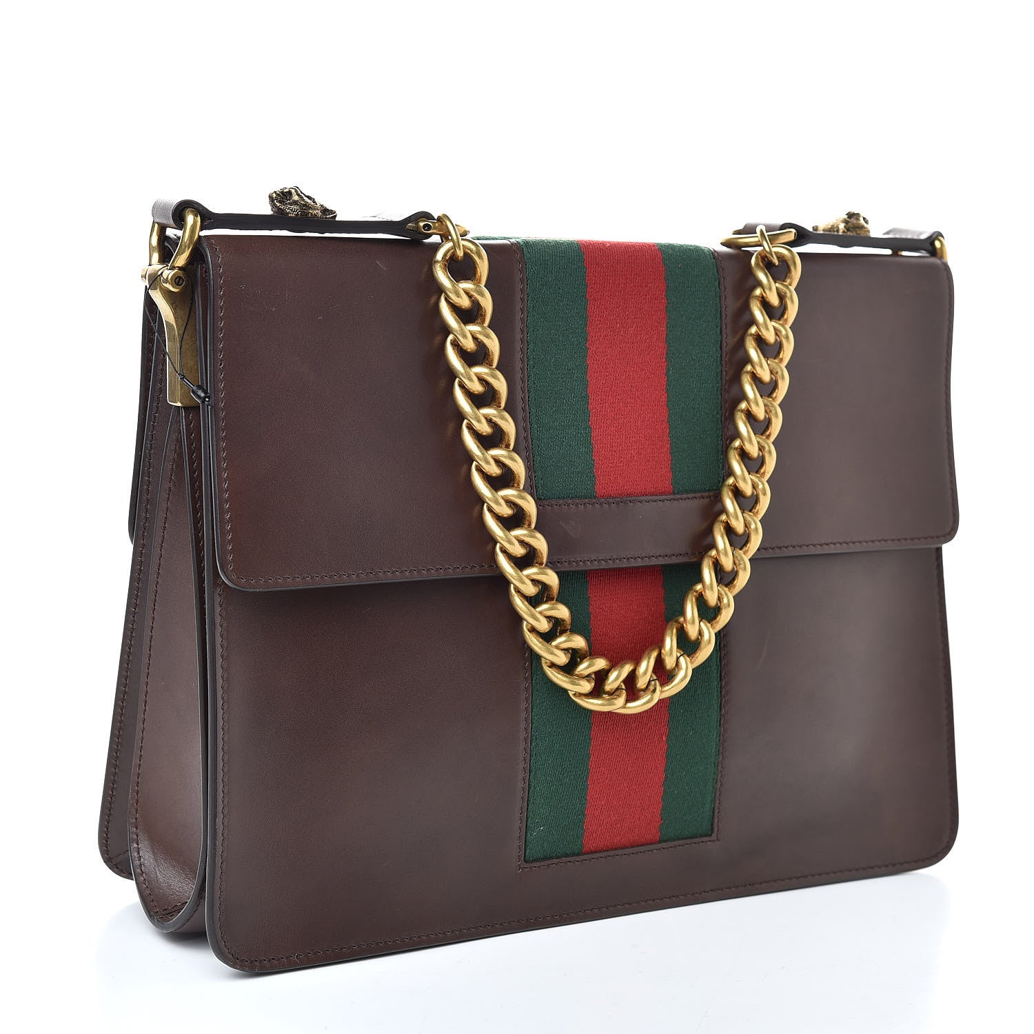 Gucci Tuscany Lux Calfskin Web GG Marmont Shoulder Bag Fondent 3 of 11