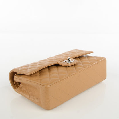 Chanel Caviar Quilted Medium Double Flap Beige 4 of 8