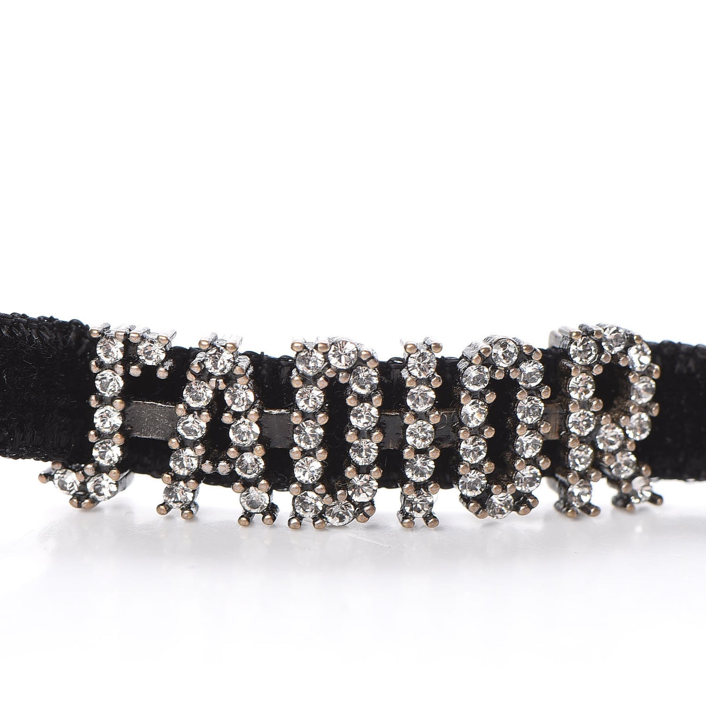 Velvet Crystal J’Adior Choker Necklace Black