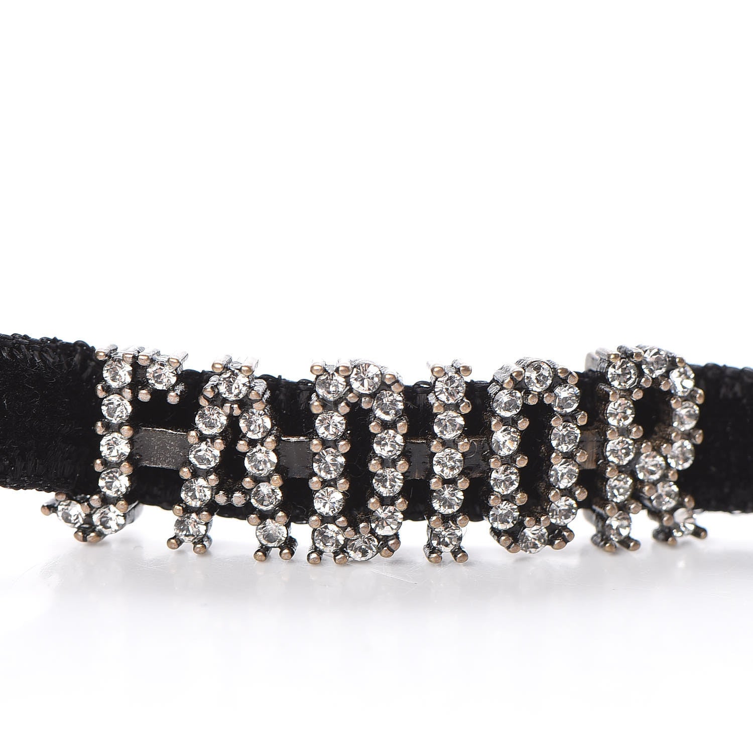 Christian Dior Velvet Crystal J’Adior Choker Necklace Black 5 of 5