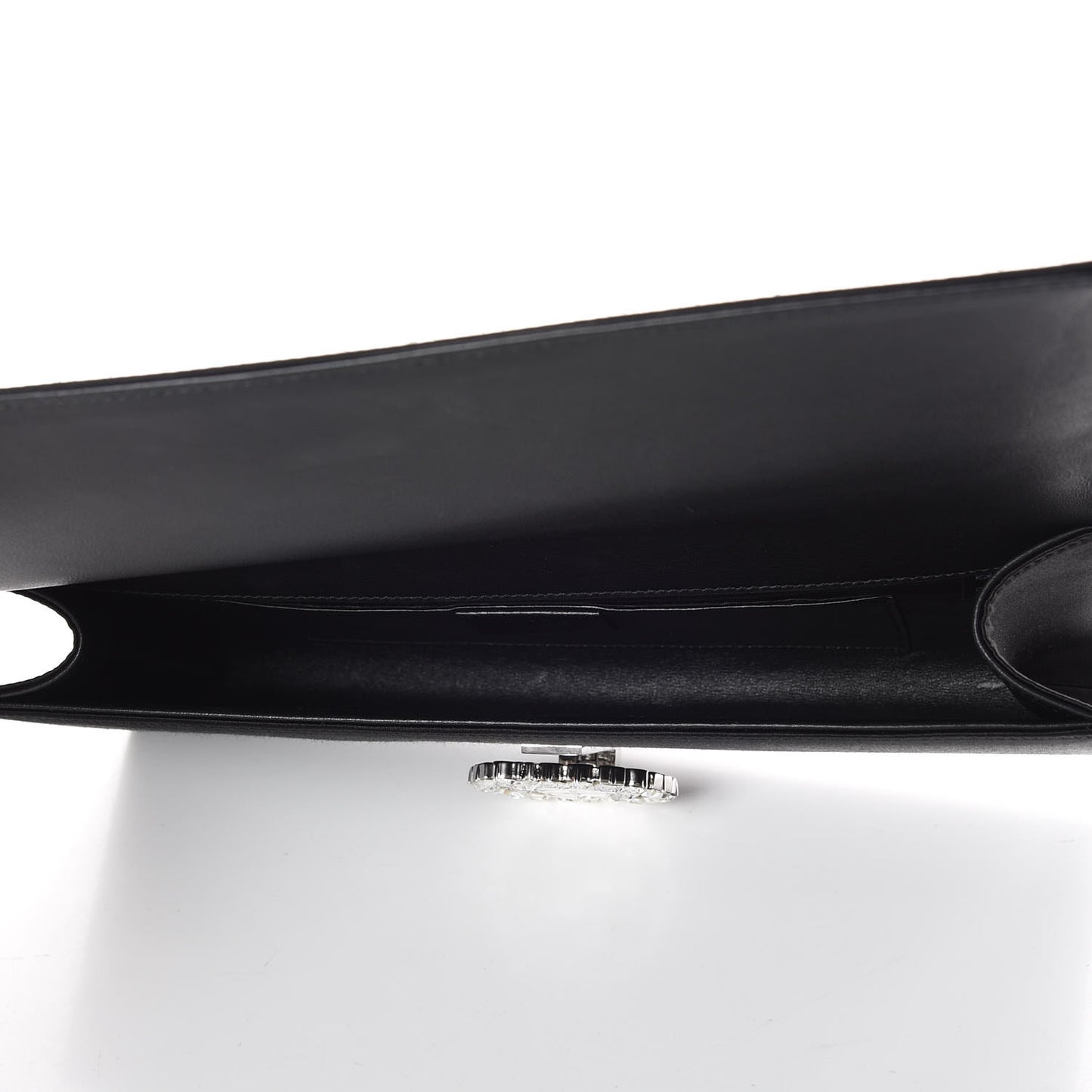 Satin Crystal GG Sparkling Clutch Black