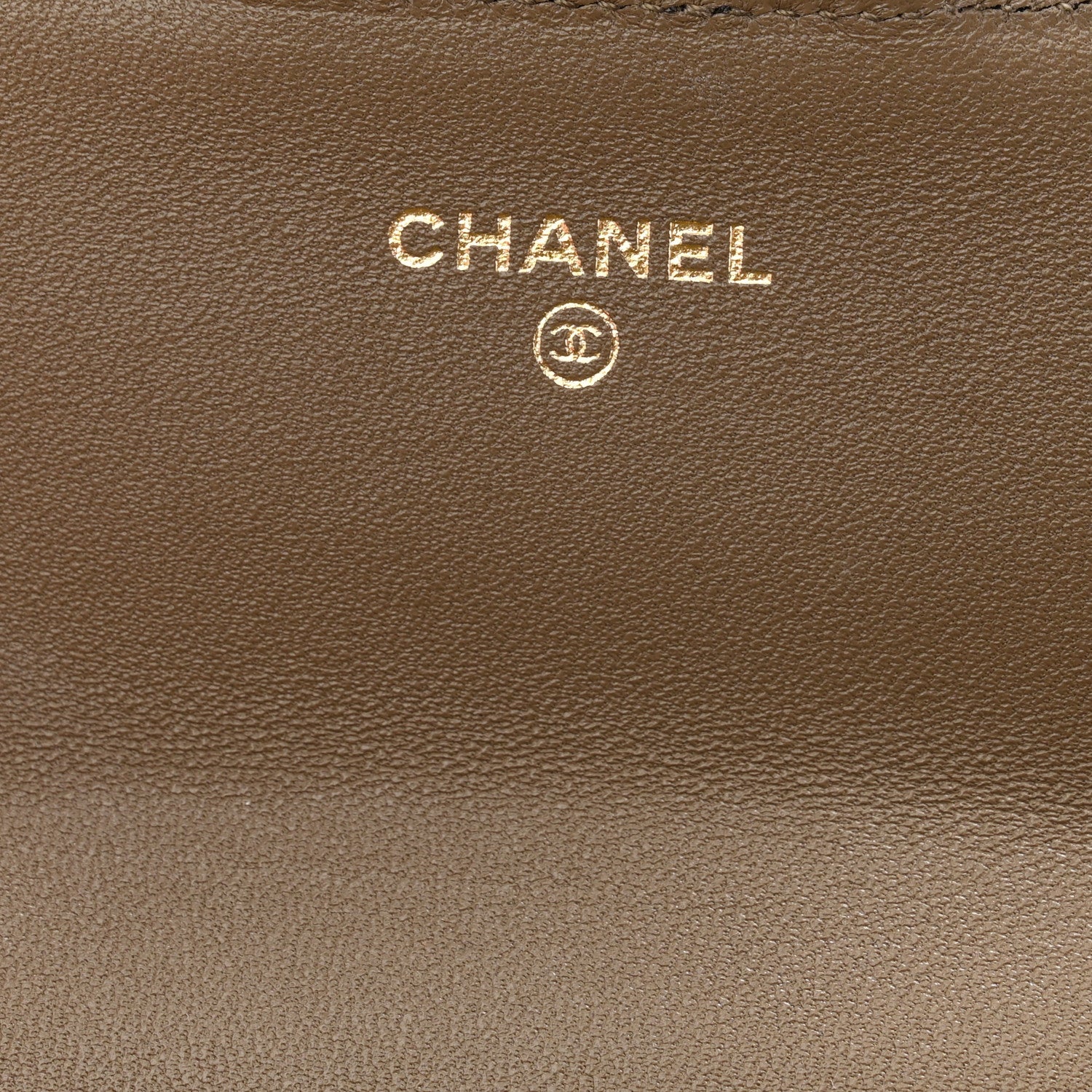 Chanel Calfskin Lizard Embossed Clutch With Chain Dark Khaki 6 of 12