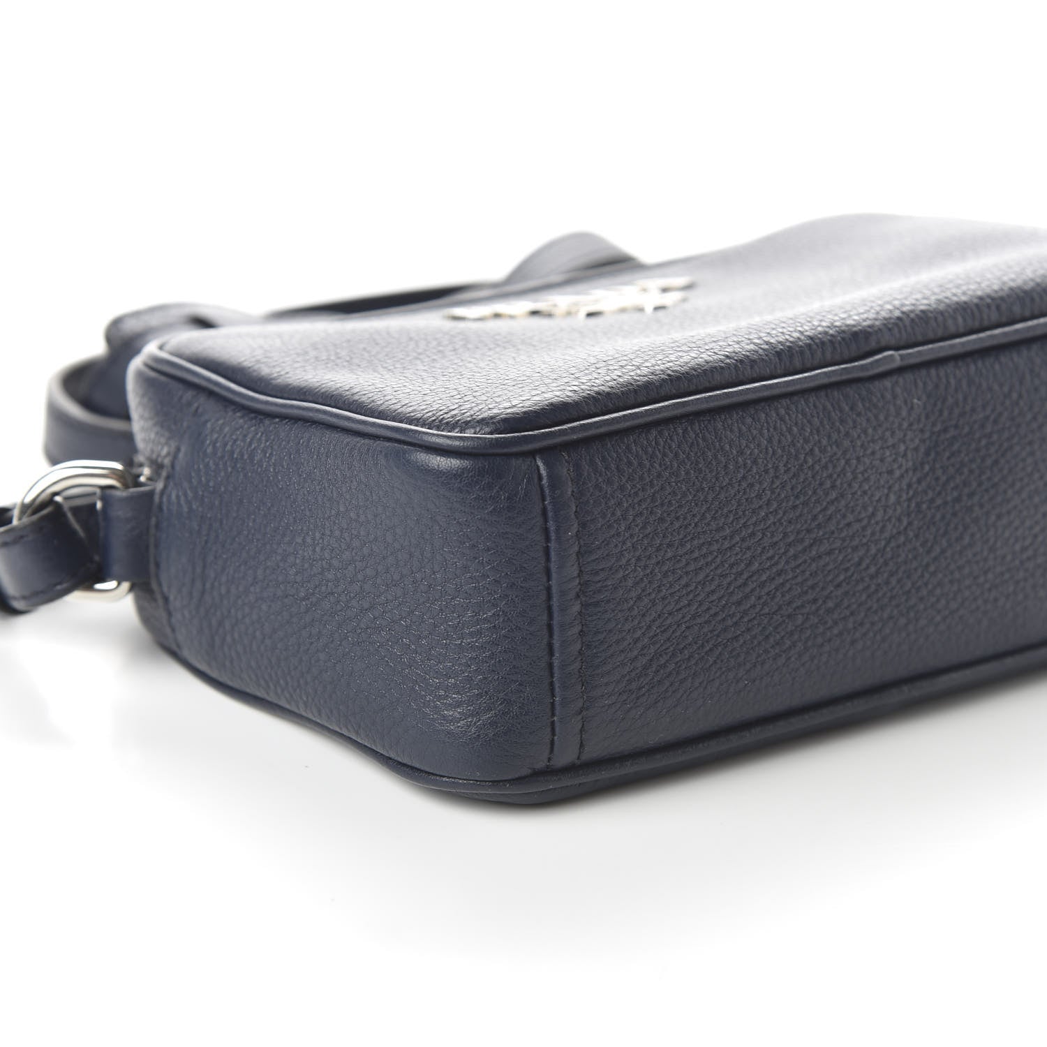 Prada Vitello Daino Mini Camera Crossbody Bag Blue 6 of 9
