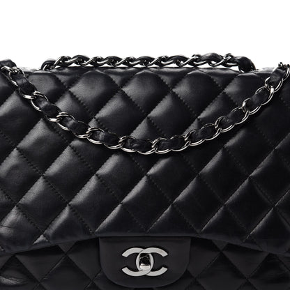 Chanel Lambskin Quilted Jumbo Single Flap Black 17 of 17
