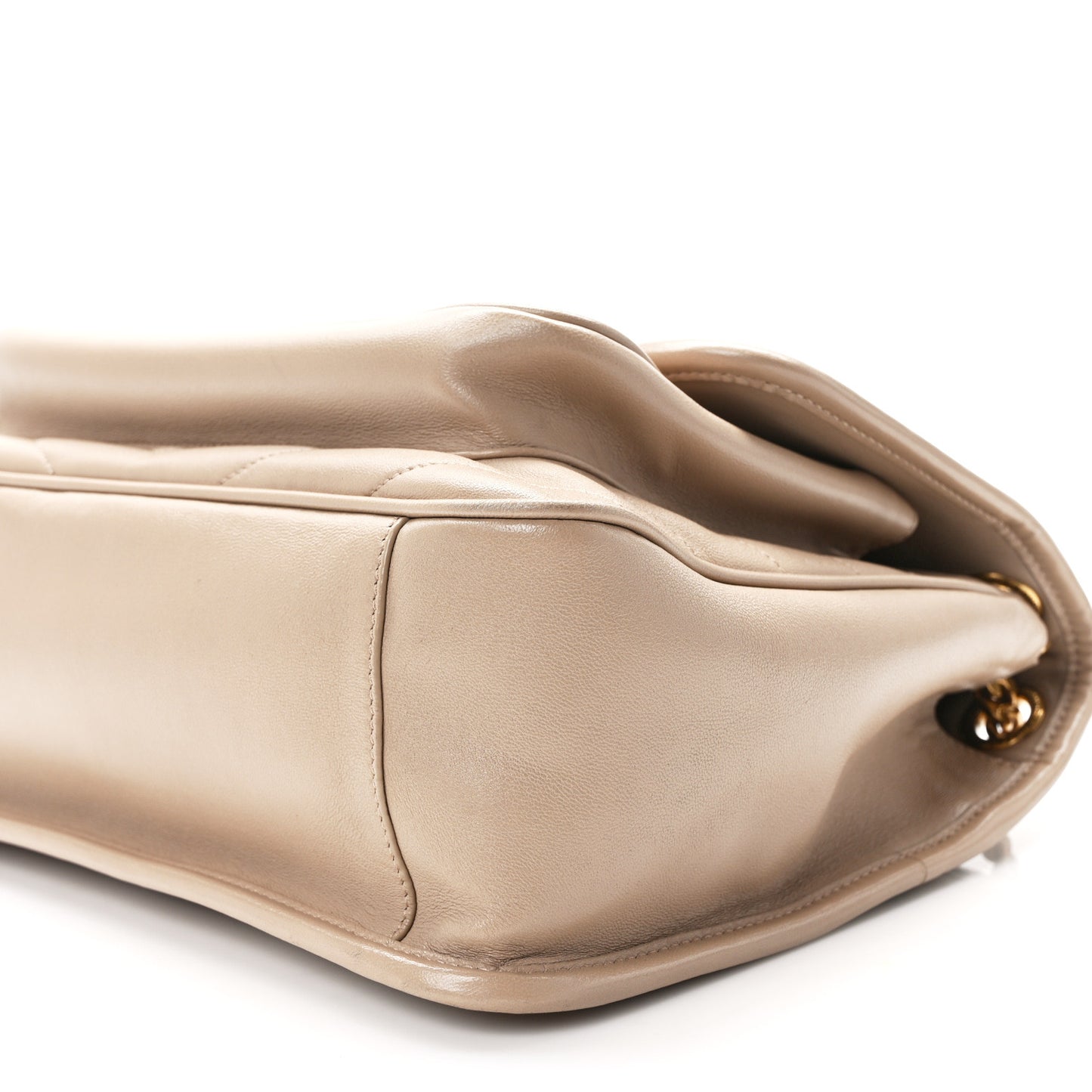 Lambskin Matelasse Monogram Medium Niki Chain Satchel Dark Beige
