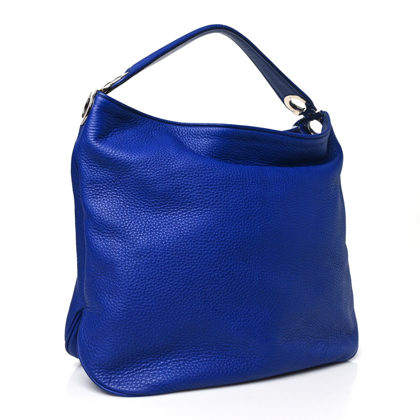 Calfskin Gancini Hobo Blue