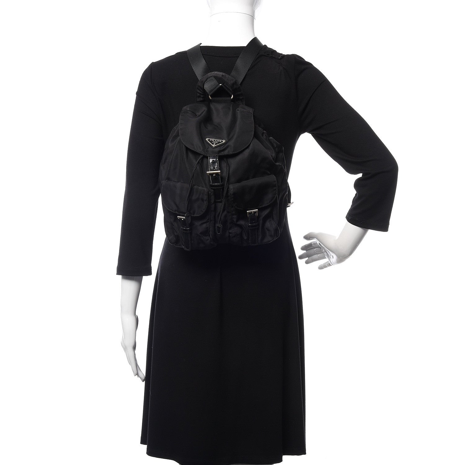 Prada Nylon Vela Small Backpack Black 2 of 11