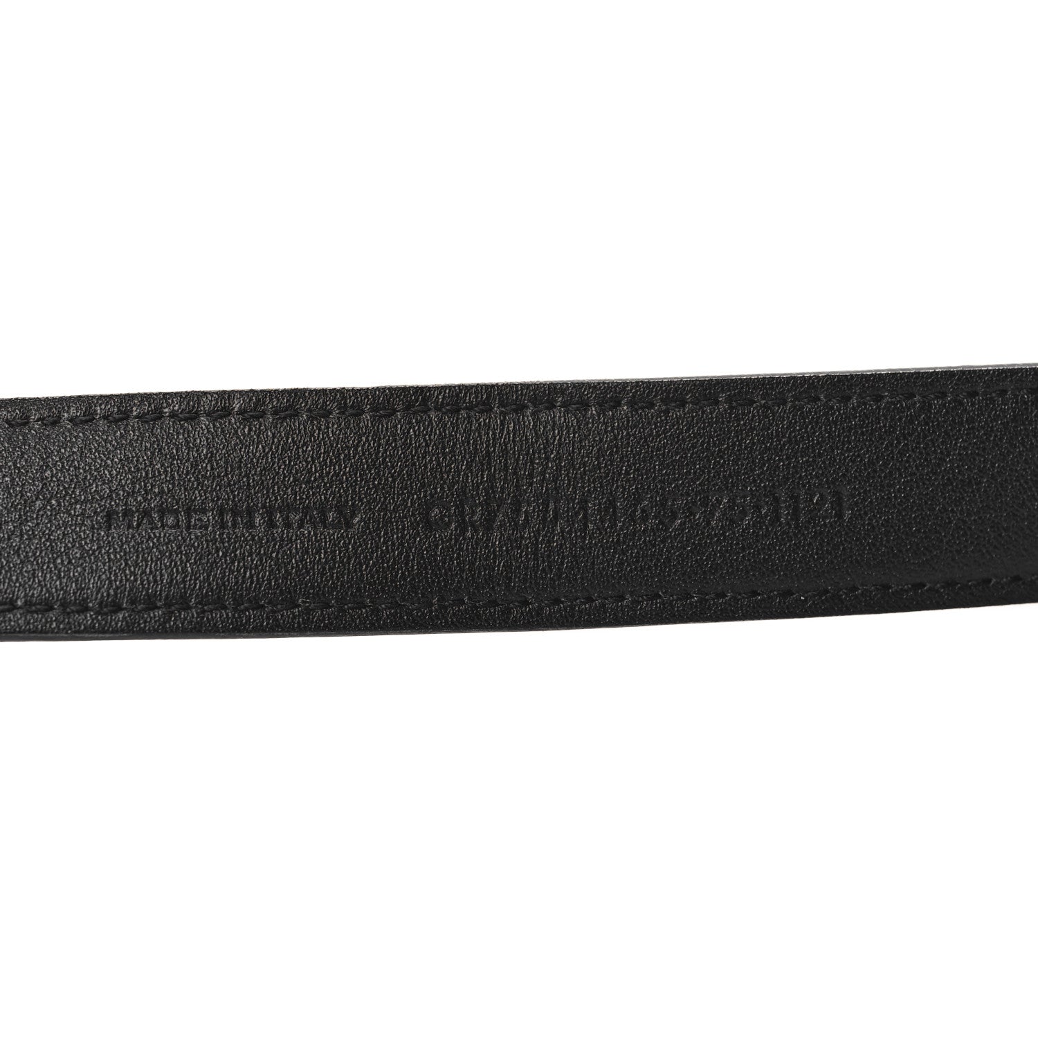 Saint Laurent Calfskin Monogram Narrow Square Buckle Belt 75 30 Black 6 of 6