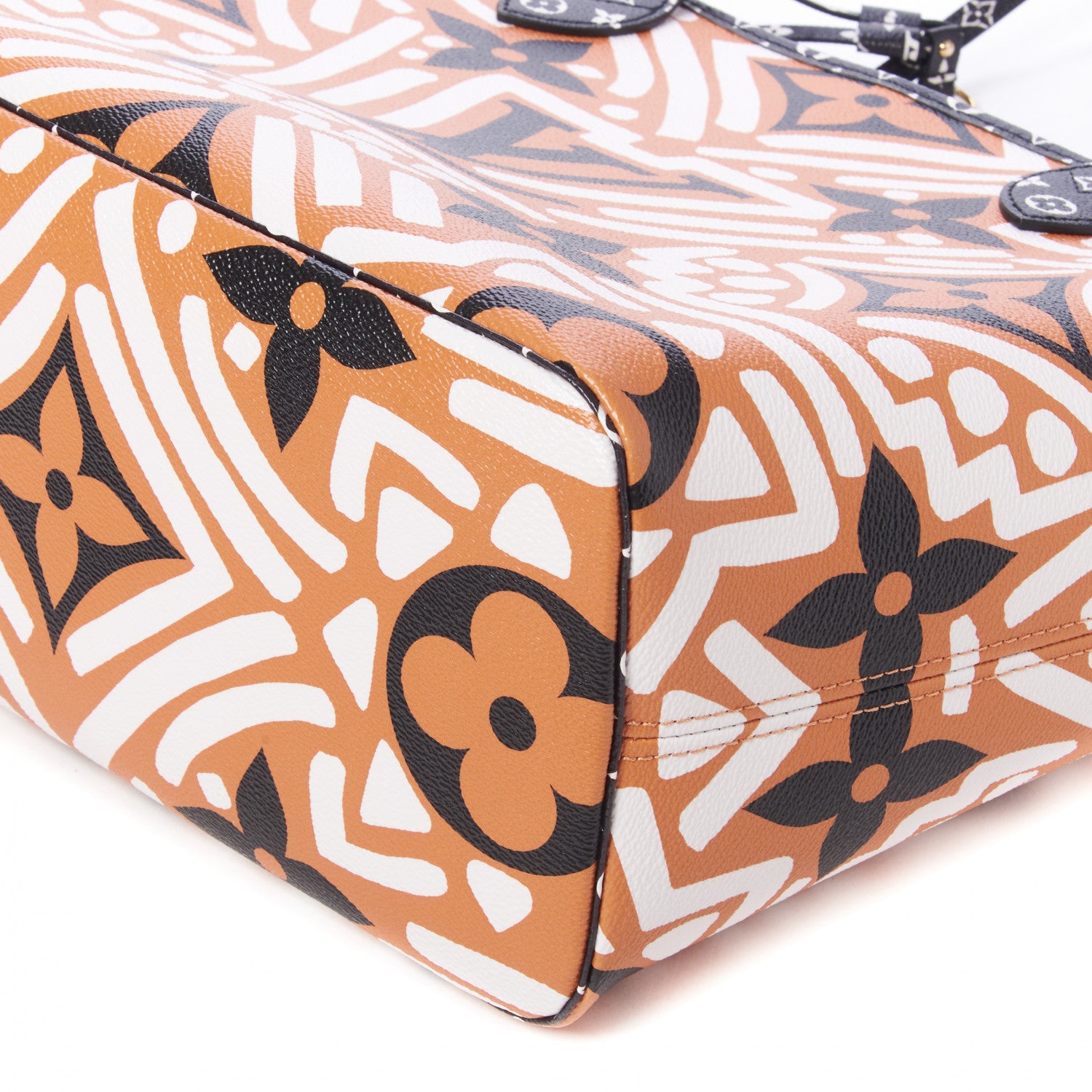 Louis Vuitton Monogram Giant Crafty Neverfull MM Creme Caramel 5 of 8