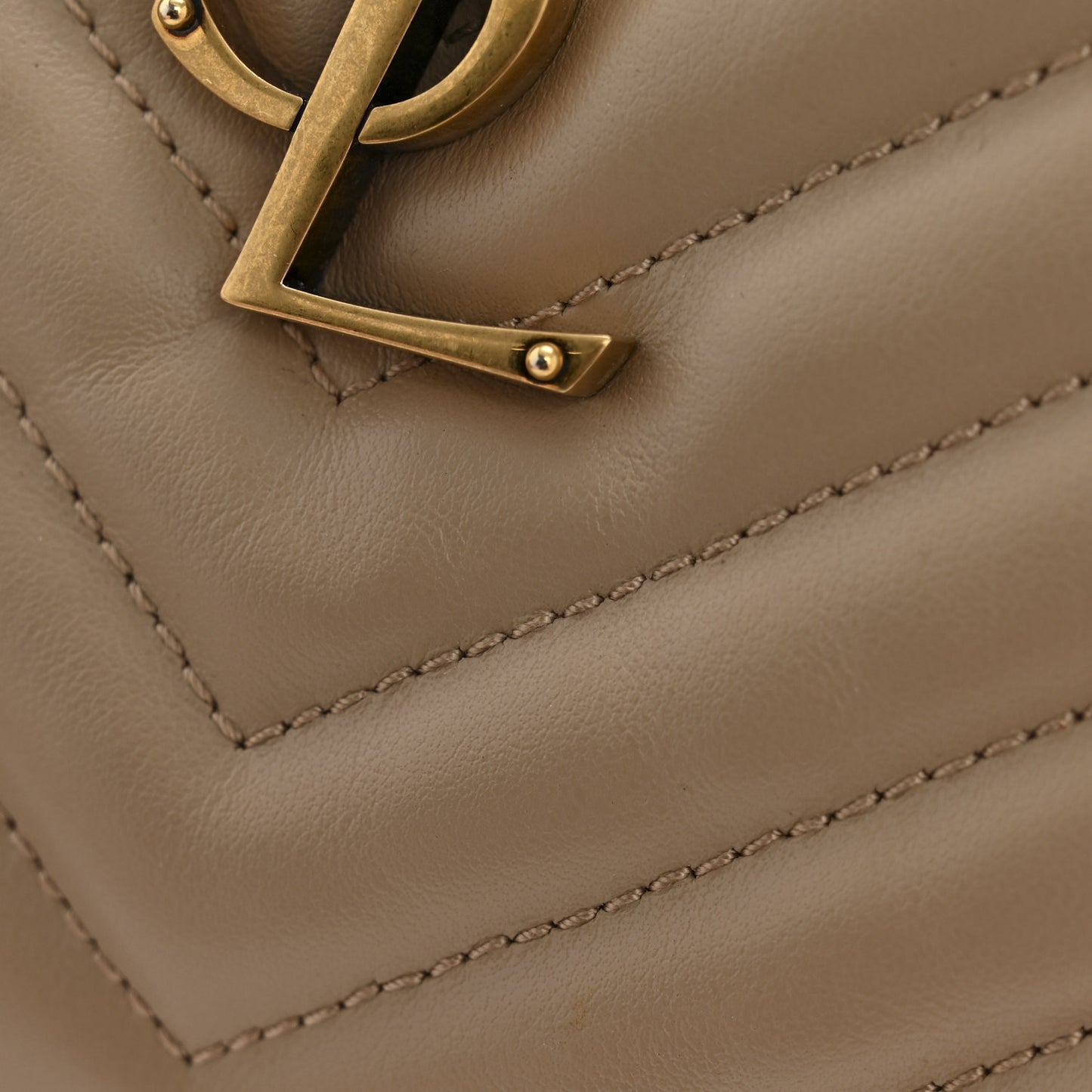 Calfskin Matelasse Monogram Lou Camera Bag Dark Beige