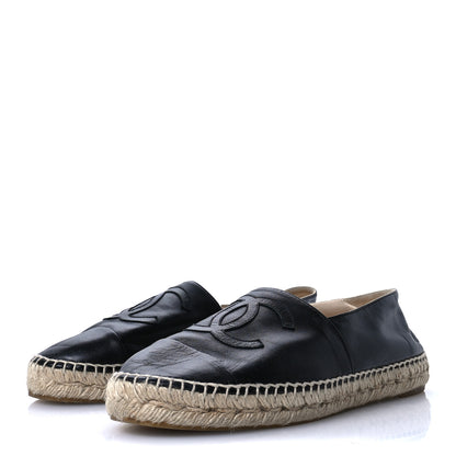 Chanel Lambskin CC Espadrilles 41 Black 4 of 10