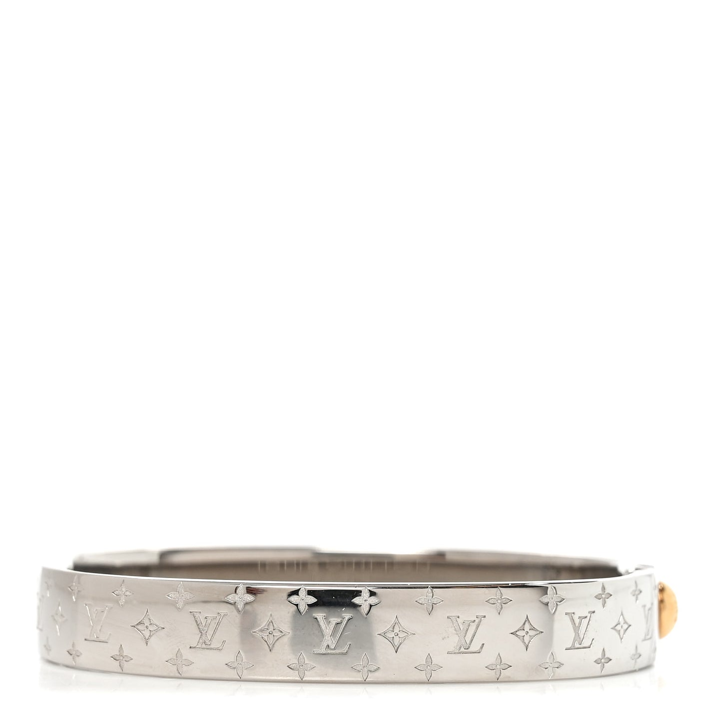 Brass Palladium Plated Nanogram Cuff S Silver