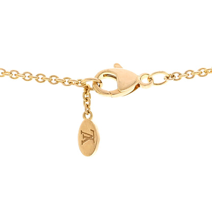 Louis Vuitton 18K Yellow Gold Blue Titanium Small Les Gastons Tag Pendant Necklace 4 of 5