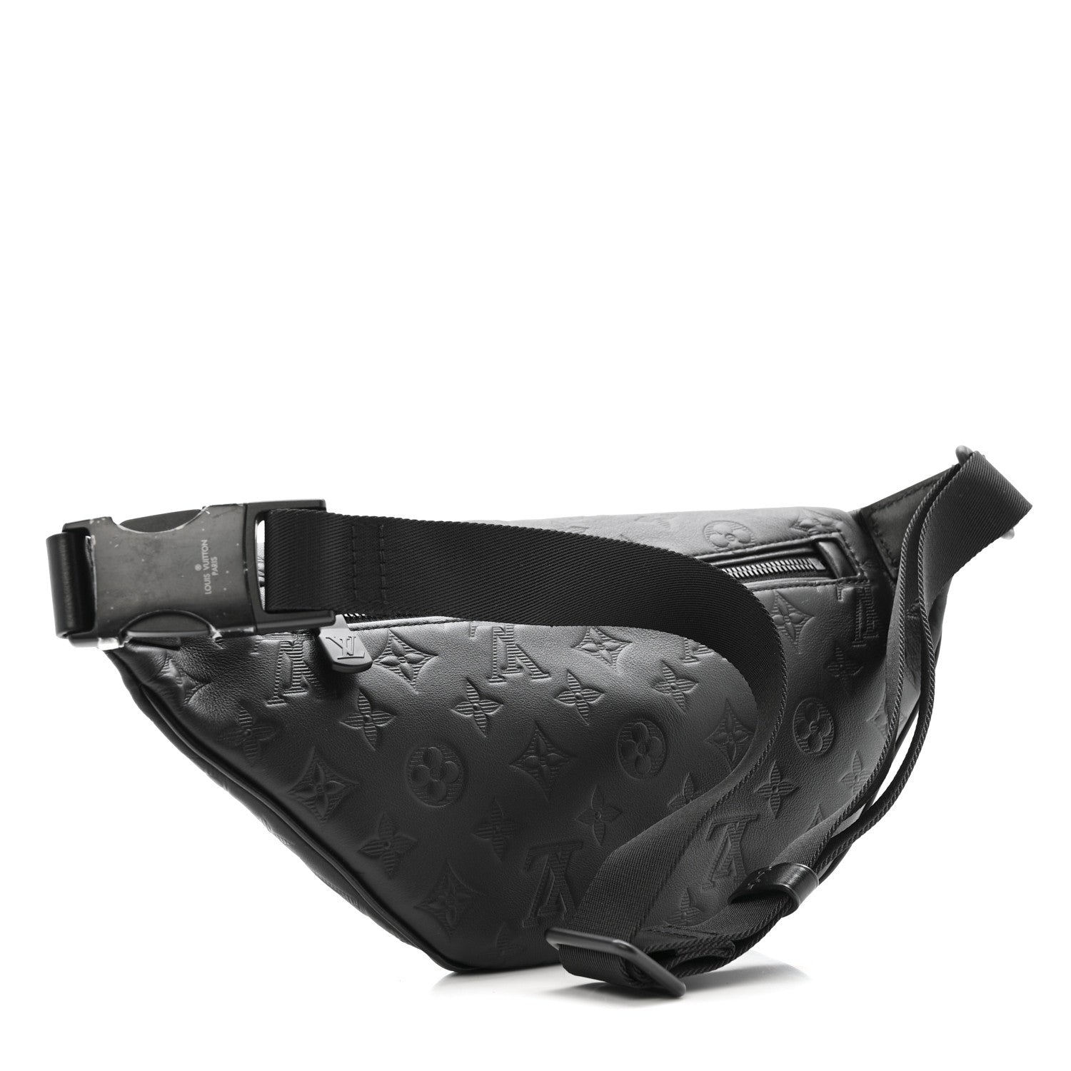 Louis Vuitton Calfskin Monogram Shadow Discovery Bumbag Black 3 of 10